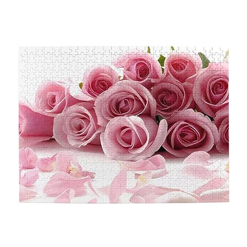 Rose Print Jigsaw Personalisierte Puzzle Holzpuzzle Lustiges Puzzle 500 Teile für Erwachsene Geburtstag von ASmeir