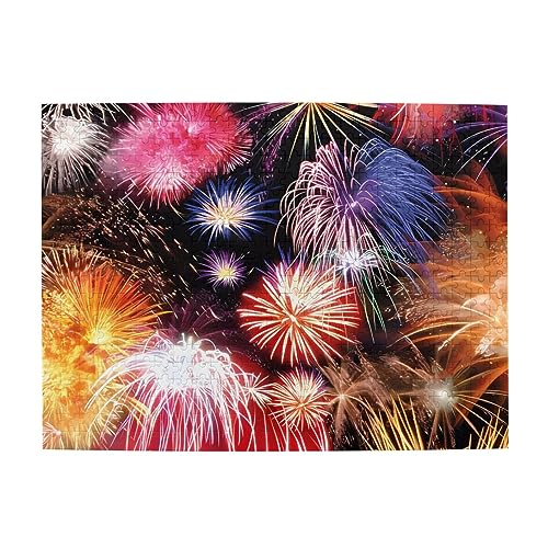 Schönes Feuerwerk Druck Puzzle Personalisierte Puzzle Holzpuzzle Lustiges Puzzle 500 Teile für Erwachsene Geburtstag von ASmeir