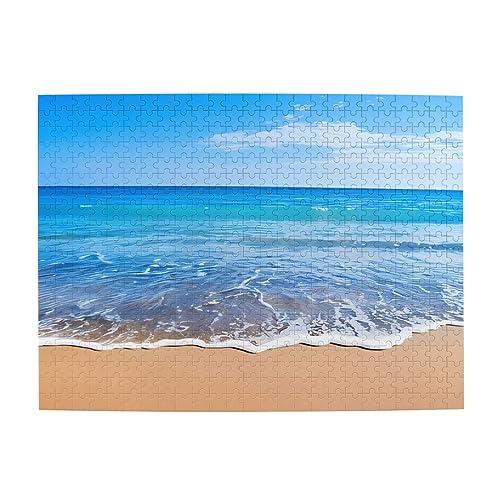 Strand und Meer Druck Puzzle Personalisierte Puzzle Holzpuzzle Lustiges Puzzle 500 Teile für Erwachsene Geburtstag von ASmeir