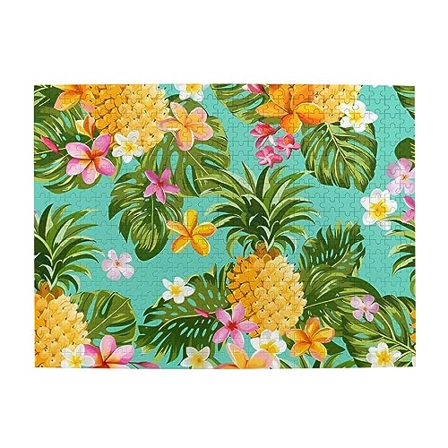 Tropische Früchte Ananas Druck Puzzle Personalisierte Puzzle Holzpuzzle Lustiges Puzzle 500 Teile für Erwachsene Geburtstag von ASmeir