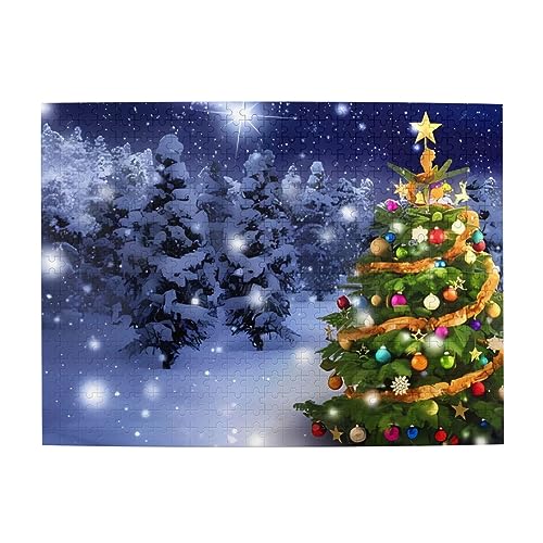 Weihnachtsbaum Druck Jigsaw Personalisierte Puzzle Holzpuzzle Lustiges Puzzle 500 Teile für Erwachsene Geburtstag von ASmeir