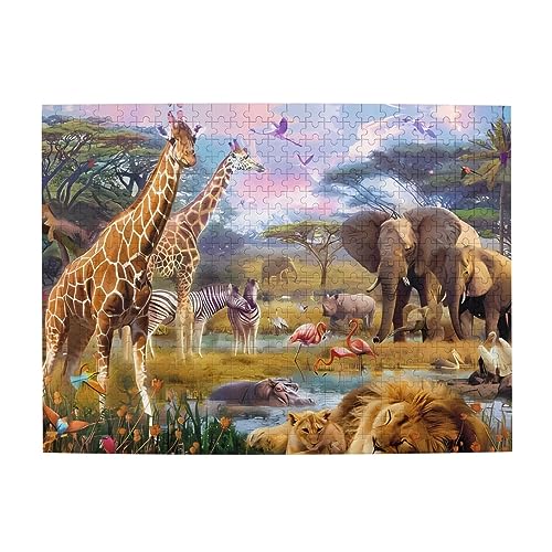 Wild Animals Print Jigsaw Personalisierte Puzzle Holzpuzzle Lustiges Puzzle 500 Teile für Erwachsene Geburtstag von ASmeir