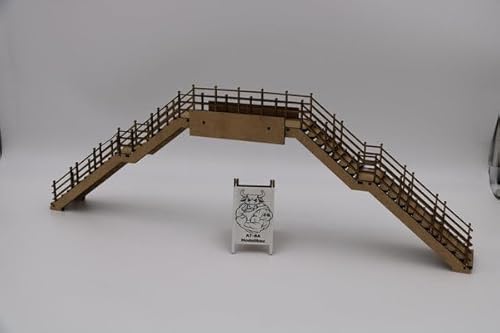 220024 Slotcar Brücke mit Handlauf für 4 Fahrspuren von AT-BA Modellbau