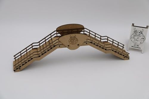 220082 Slotcar Brücke mit Handlauf für 2 Fahrspuren von AT-BA Modellbau