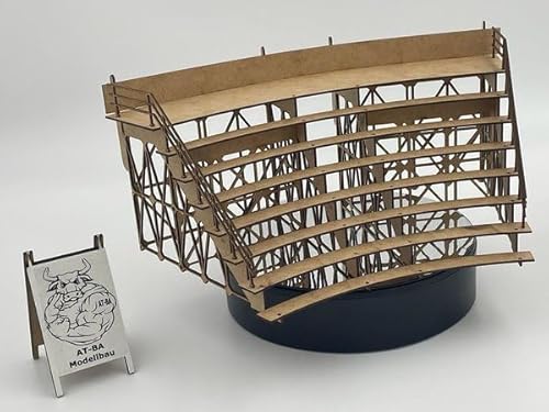 AT-BA Modellbau 220053 Slotcar-Tribüne ohne Dach für die Kurve aussen von AT-BA Modellbau