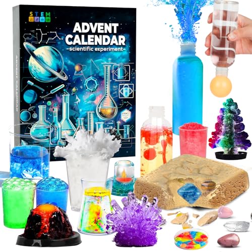 2024 Weihnachts-Adventskalender, wissenschaftliche Experimente für Kinder ab 8 Jahren, für Jungen und Mädchen, Countdown bis STEM-Spielzeug von AT-DRESSINGDAY