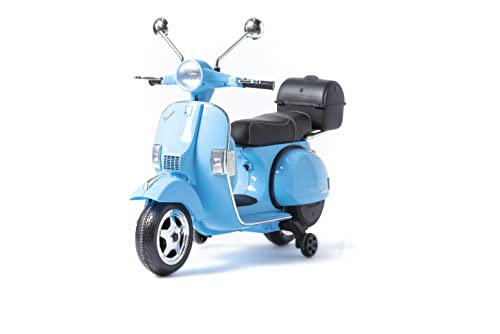 ATAA Cars klassisches Vespa mit offizieller Piaggio Lizenz - Blau - mit 12V Batterie für Kinder von ATAA