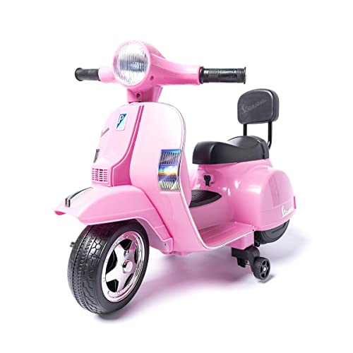 Vespa Klassik PX150 Mini Offiziell - Pink - Elektro-Motorrad für Kinder mit 6V Batterie von ATAA