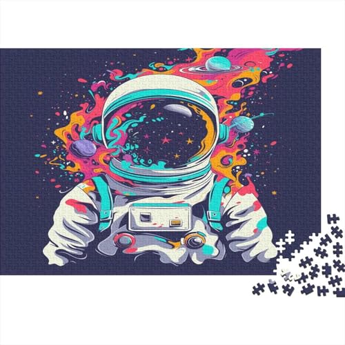 Astronaut Puzzle 1000 Teile,Puzzle Für Erwachsene, Impossible Puzzle,Puzzle Farbenfrohes Legespiel,GesKükenlichkeitsspiel Für Die Ganze Familie Puzzel 1000pcs (75x50cm) von ATBNBNUIE