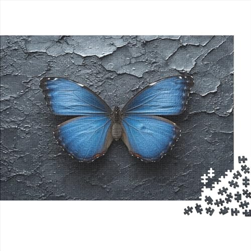 Blue Schmetterling Puzzlespiel 1000 Teile, Puzzle Erwachsene 1000 Teile, Impossible Puzzle GesKükenlichkeitsspiel Für Die Ganze Familie, Puzzle Erwachsene 1000 Teile Puzzel 1000pcs (75x50cm) von ATBNBNUIE