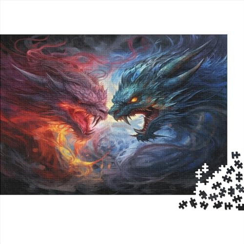 Böser Drache Puzzle 1000 Teile Puzzle Für Erwachsene Und Kinder Ab 14 Jahren Puzzel 1000pcs (75x50cm) von ATBNBNUIE