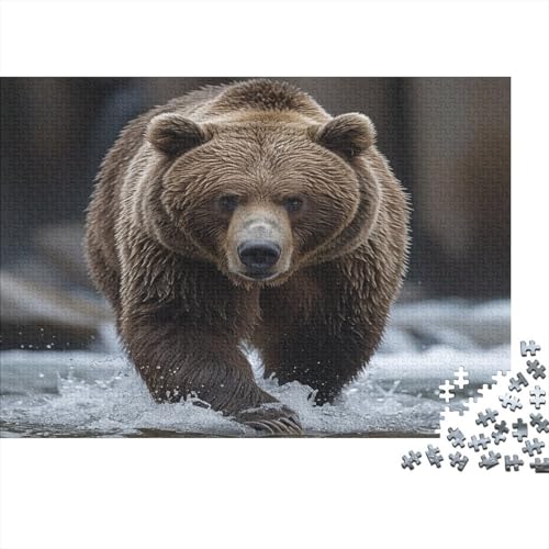 Brown Bär 1000 Stück Puzzles Für Erwachsene Teenager Stress Abbauen Familien-Puzzlespiel 1000-teiliges Puzzle Kinder Lernspiel Spielzeug Geschenk Puzzel 1000pcs (75x50cm) von ATBNBNUIE