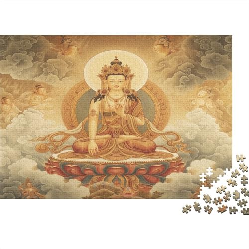 Buddha Statue Puzzle 1000 Teile,für Erwachsene, Impossible Puzzle,farbenfrohes Legespiel,GesKükenlichkeitsspiel Für Die Ganze Familie,Erwachsenenpuzzle Puzzel 1000pcs (75x50cm) von ATBNBNUIE