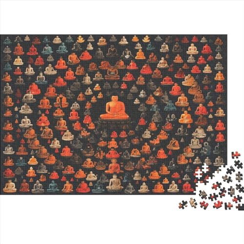 Buddhist Puzzle 1000 Teile,Puzzle Für Erwachsene, Impossible Puzzle, GesKükenlichkeitsspiel Für Die Ganze Familie,Puzzle Farbenfrohes,Puzzle-Geschenk,RaumdekoRatteion Puzzel 1000pcs (75x50cm) von ATBNBNUIE