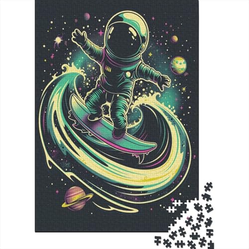 Cartoon Astronaut 1000 Teile, Impossible Puzzle,Geschicklichkeitsspiel Für Die Ganze Familie, Erwachsenenpuzzle Ab 14 Jahren Puzzel 1000pcs (75x50cm) von ATBNBNUIE