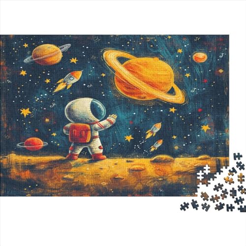 Cartoon Astronaut Puzzlespiel 1000 Teile Erwachsene -Puzzle 1000 Stück Spiel Puzzles Für Erwachsene Kinder Puzzle Erwachsenen Puzzlespiel Puzzel 1000pcs (75x50cm) von ATBNBNUIE