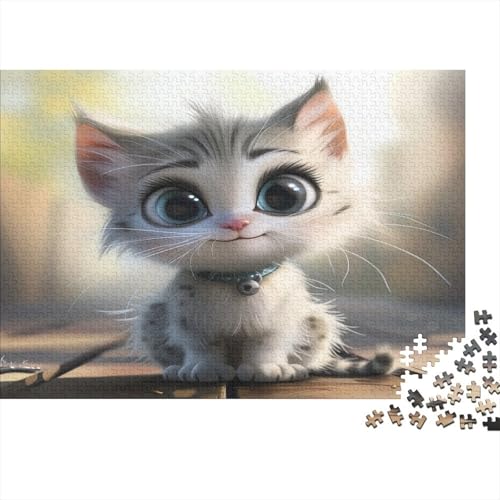 Cute Blue Eyed Kat Puzzlespiel 1000 Teile Puzzles Für Erwachsene Lernspiel Herausforderung Spielzeug 1000 Teile Puzzles Für Erwachsene Kinder Erwachsenen Puzzlespiel Puzzel 1000pcs (75x50cm) von ATBNBNUIE