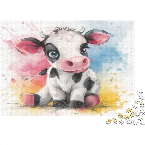 Cute Little Kuh Puzzle 1000 Teile Erwachsener Kniffel Spaß Für Die Ganze Familie - Abwechslungsreiche 1000 Puzzleteilige Motive Puzzle Erwachsene, Puzzel 1000pcs (75x50cm) von ATBNBNUIE