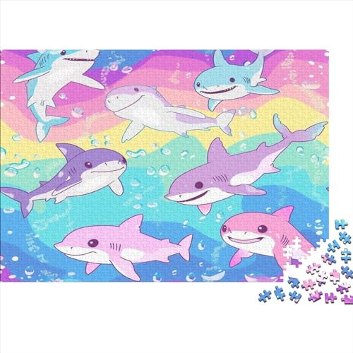 Delphin 1000 Teile, Impossible Puzzle,GesKükenlichkeitsspiel Für Die Ganze Familie, Erwachsenenpuzzle Ab 14 Jahren Puzzel 1000pcs (75x50cm) von ATBNBNUIE