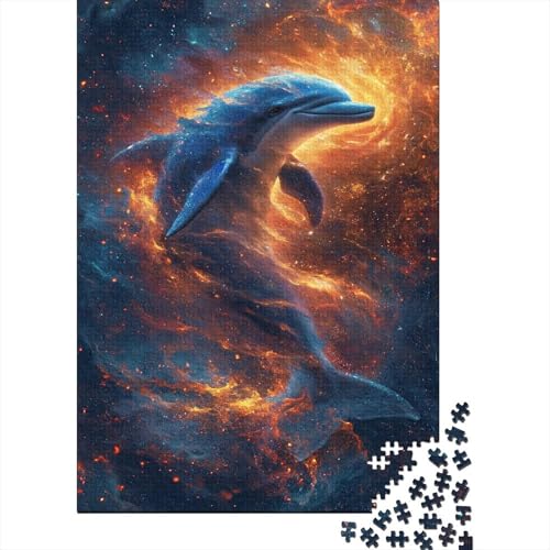 Delphin 1000 Teile, Impossible Puzzle,Geschicklichkeitsspiel Für Die Ganze Familie, Erwachsenenpuzzle Ab 14 Jahren Puzzel 1000pcs (75x50cm) von ATBNBNUIE