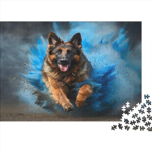 Deutscher Schäferhund Hund Puzzle 1000 Teile Erwachsene, Puzzlespiel Jigsaw Puzzles Erwachsenen Puzzlespiel Puzzel 1000pcs (75x50cm) von ATBNBNUIE