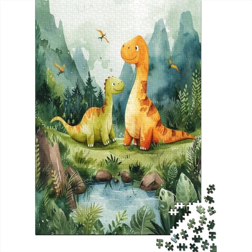 Dinosaurier 1000 Stück Puzzles Für Erwachsene Teenager Stress Abbauen Familien-Puzzlespiel 1000-teiliges Puzzle Kinder Lernspiel Spielzeug Geschenk Puzzel 1000pcs (75x50cm) von ATBNBNUIE