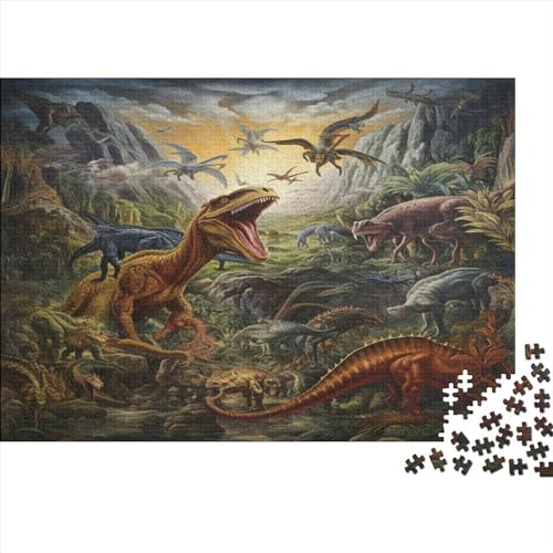 Dinosaurier Puzzlespiel 1000 Teile Jigsaw Puzzle 1000 Puzzle FüR Erwachsene Kinder Senioren Erwachsenen Puzzlespiel Puzzel 1000pcs (75x50cm) von ATBNBNUIE