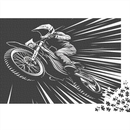 Dirt Bike 1000 Teile, Impossible Puzzle,GesKükenlichkeitsspiel Für Die Ganze Familie, Erwachsenenpuzzle Ab 14 Jahren Puzzel 1000pcs (75x50cm) von ATBNBNUIE