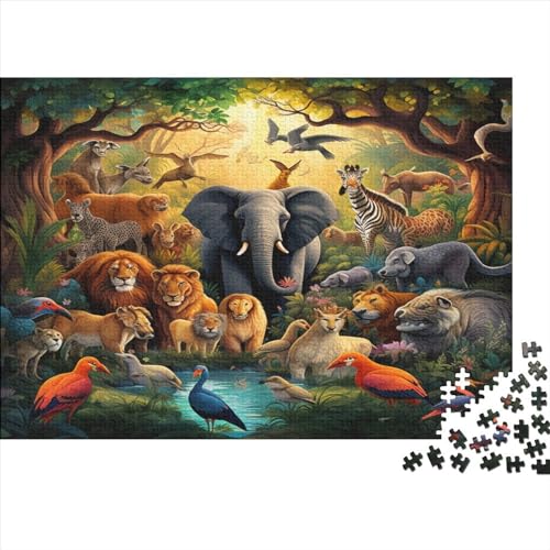 Dschungeltiere Puzzle 1000 Teile Erwachsener Kniffel Spaß Für Die Ganze Familie - Abwechslungsreiche 1000 Puzzleteilige Motive Puzzlespiel Erwachsene, Puzzel 1000pcs (75x50cm) von ATBNBNUIE