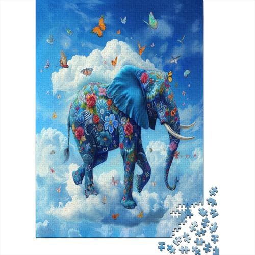 Elefant Puzzle 1000 Teile Puzzles Für Erwachsene Lernspiel Herausforderungsspielzeug 1000-teilige Puzzlespiel Für Erwachsene Kinder Puzzel 1000pcs (75x50cm) von ATBNBNUIE