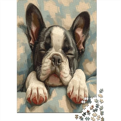 Französische BullHUNDge Puzzle 1000 Teile Erwachsener Kniffel Spaß Für Die Ganze Familie - Abwechslungsreiche 1000 Puzzleteilige Motive Puzzlespiel Erwachsene, Puzzel 1000pcs (75x50cm) von ATBNBNUIE