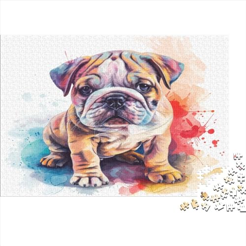 Französische Bulldogge Puzzle 1000 Teile Erwachsener Kniffel Spaß Für Die Ganze Familie - Abwechslungsreiche 1000 Puzzleteilige Motive Puzzle Erwachsene, Puzzel 1000pcs (75x50cm) von ATBNBNUIE