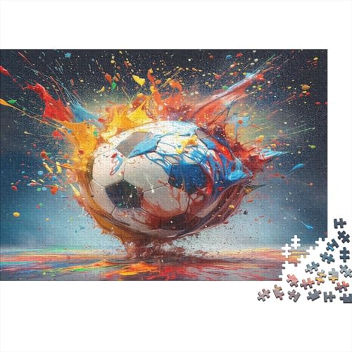 Fußball Puzzle 1000 Teile Puzzles Für Erwachsene Lernspiel Herausforderungsspielzeug 1000-teilige Puzzlespiel Für Erwachsene Kinder Puzzel 1000pcs (75x50cm) von ATBNBNUIE