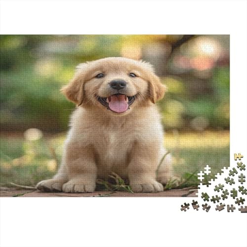 Golden Retriever Puzzle 1000 Teile,Puzzle Für Erwachsene, Impossible Puzzle, Geschicklichkeitsspiel Für Die Ganze Familie,Puzzle Farbenfrohes,Puzzle-Geschenk,Raumdekoration Puzzel 1000pcs (75x50cm) von ATBNBNUIE