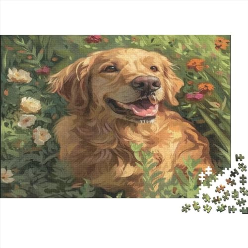 Golden Retriever Puzzlespiel 1000 Teile, Puzzle Erwachsene 1000 Teile, Impossible Puzzle Geschicklichkeitsspiel Für Die Ganze Familie, Puzzle Erwachsene 1000 Teile Puzzel 1000pcs (75x50cm) von ATBNBNUIE