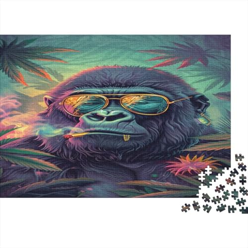 Gorilla Puzzle 1000 Teile Erwachsener Kniffel Spaß Für Die Ganze Familie - Abwechslungsreiche 1000 Puzzleteilige Motive Puzzlespiel Erwachsene, Puzzel 1000pcs (75x50cm) von ATBNBNUIE