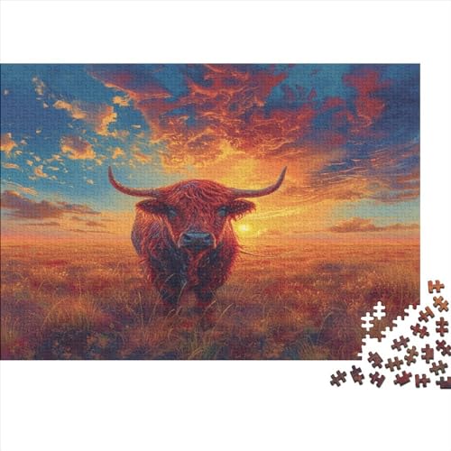 Highland Kattle Puzzle 1000 Teile Erwachsener Kniffel Spaß Für Die Ganze Familie - Abwechslungsreiche 1000 Puzzleteilige Motive Puzzlespiel Erwachsene, Puzzel 1000pcs (75x50cm) von ATBNBNUIE