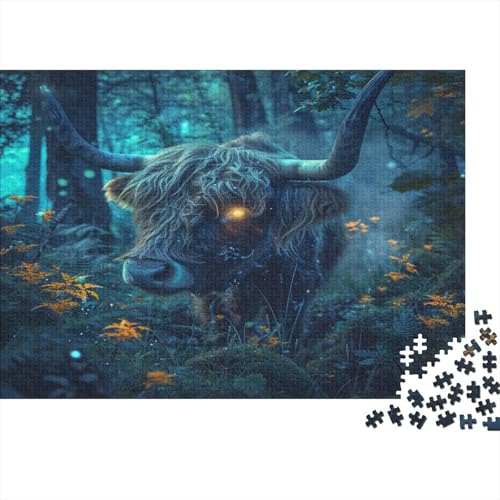 Highland Kattle Puzzle 1000 Teile - Puzzle Für Erwachsene, Puzzle, Puzzlespiel Erwachsenen Puzzlespiel Puzzel 1000pcs (75x50cm) von ATBNBNUIE