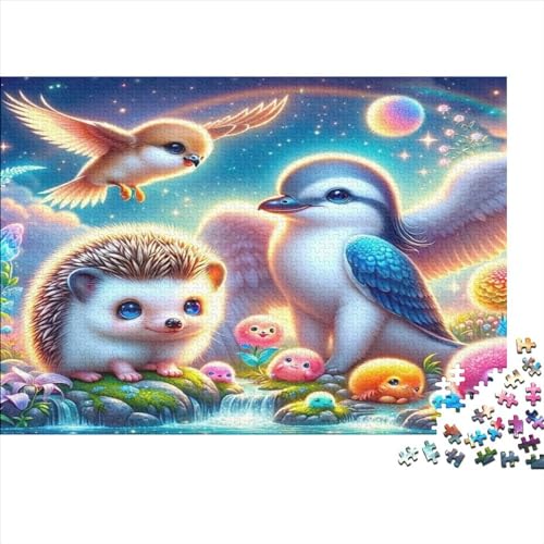 Igel 1000 Stück Puzzles Für Erwachsene Teenager Stress Abbauen Familien-Puzzlespiel Mit Poster in 1000-teiliges Puzzle Kinder Lernspiel Spielzeug Geschenk Puzzel 1000pcs (75x50cm) von ATBNBNUIE