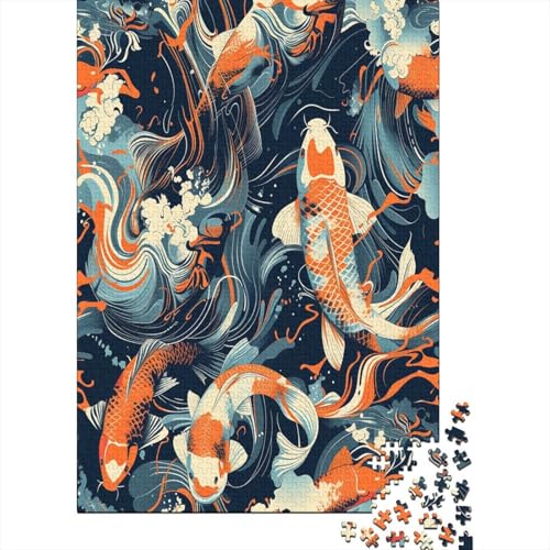 Koi-Karpfen Puzzle 1000 Teile Erwachsener Kniffel Spaß Für Die Ganze Familie - Abwechslungsreiche 1000 Puzzleteilige Motive Puzzlespiel Erwachsene, Puzzel 1000pcs (75x50cm) von ATBNBNUIE