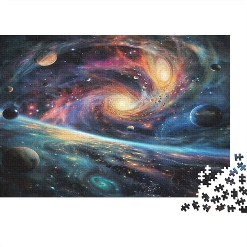 Kosmische Planeten 1000 Stück Puzzles Für Erwachsene Teenager Stress Abbauen Familien-Puzzlespiel 1000-teiliges Puzzle Kinder Lernspiel Spielzeug Geschenk Puzzel 1000pcs (75x50cm) von ATBNBNUIE