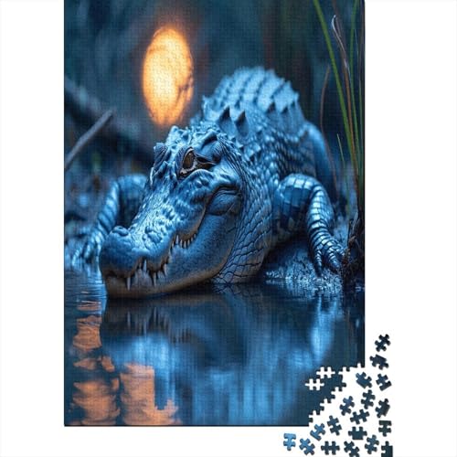 Krokodil Puzzle 1000 Teile Puzzle Für Erwachsene Und Kinder Ab 14 Jahren Puzzel 1000pcs (75x50cm) von ATBNBNUIE