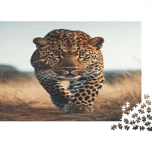 Leopard 1000 Stück Puzzle Für 1000 Stück Puzzle Für -Crazy Süßigkeiten-1000 Stück Puzzle Große Puzzles Kinder Lernspiel Spielzeug Geschenk Für Die Wanddekoration Puzzel 1000pcs (75x50cm von ATBNBNUIE