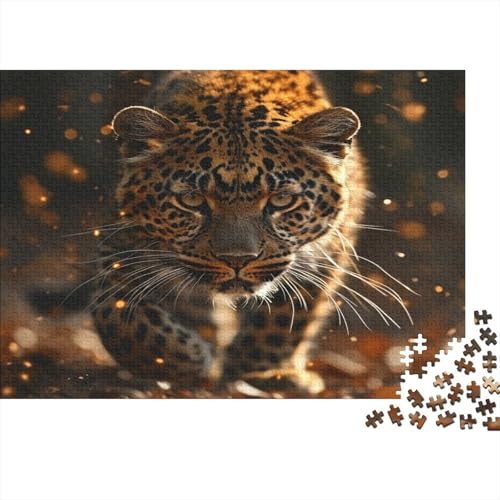 Leopard 1000 Stück Puzzles Für Erwachsene Teenager Stress Abbauen Familien-Puzzlespiel 1000-teiliges Puzzle Kinder Lernspiel Spielzeug Geschenk Puzzel 1000pcs (75x50cm) von ATBNBNUIE