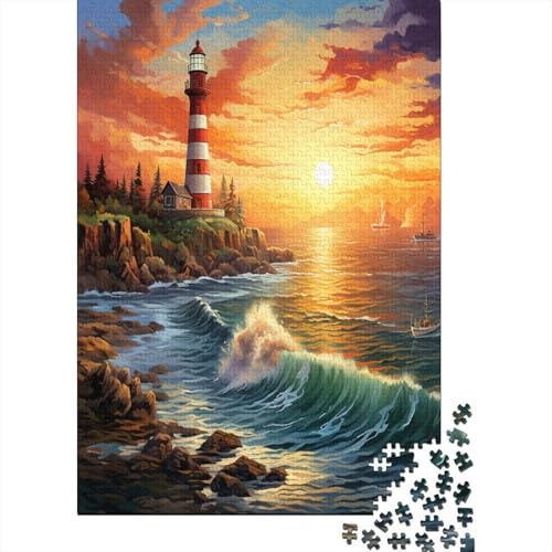 Leuchtturm Puzzle 1000 Teile Erwachsener Kniffel Spaß Für Die Ganze Familie - Abwechslungsreiche 1000 Puzzleteilige Motive Puzzle Erwachsene, Puzzel 1000pcs (75x50cm) von ATBNBNUIE