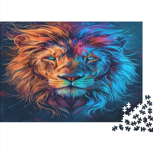 Löwe Puzzle 1000 Teile Puzzles Für Erwachsene Lernspiel Herausforderungsspielzeug 1000-teilige Puzzlespiel Für Erwachsene Kinder Puzzel 1000pcs (75x50cm) von ATBNBNUIE