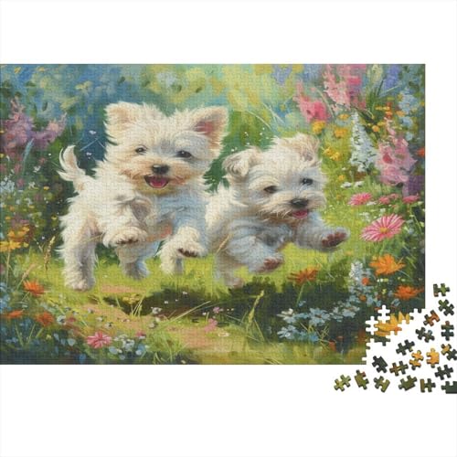 Maltese Hund Puzzle 1000 Teile Erwachsener Kniffel Spaß Für Die Ganze Familie - Abwechslungsreiche 1000 Puzzleteilige Motive Puzzlespiel Erwachsene, Puzzel 1000pcs (75x50cm) von ATBNBNUIE