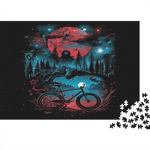 Mountainbiken Puzzle 1000 Teile Erwachsene Puzzles Für Erwachsene Klassische Puzzles 1000 Teile Erwachsene Puzzlespiel Schwer Pädagogisches Spielzeug Erwachsene Kinder Puzzel 1000pcs (75x50cm) von ATBNBNUIE