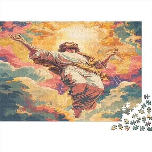 Mythischer Jesus Puzzlespiel 1000 Teile Für Erwachsene, Einzigartige Kunstwerke Und Vorlage - Geburtstagsgeschenk - Spaßige Puzzles Mit Überraschung Von Puzzle in A Bag Puzzel 1000pcs (75x50cm) von ATBNBNUIE