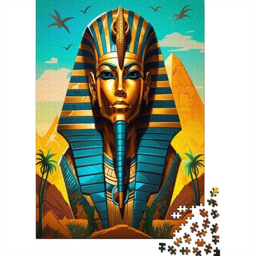 Pharao 1000 Stück Puzzles Für Erwachsene Teenager Stress Abbauen Familien-Puzzlespiel 1000-teiliges Puzzle Kinder Lernspiel Spielzeug Geschenk Puzzel 1000pcs (75x50cm) von ATBNBNUIE